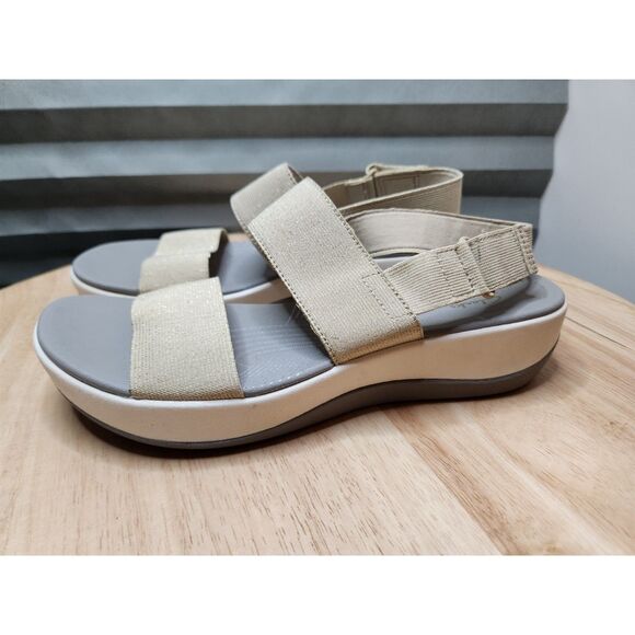 Clarks Cloudsteppers Arla Jacory Sandals Women's Size 9 Soft Gold - Picture 2 of 7